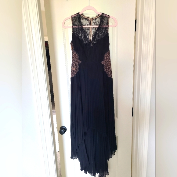 beaded lace cap sleeve wedding dress Puffy A-line Create a vintage feel Navy Bridesmaid Dresses | 9/10/25 mc Size:L (38-39 sleeve length)